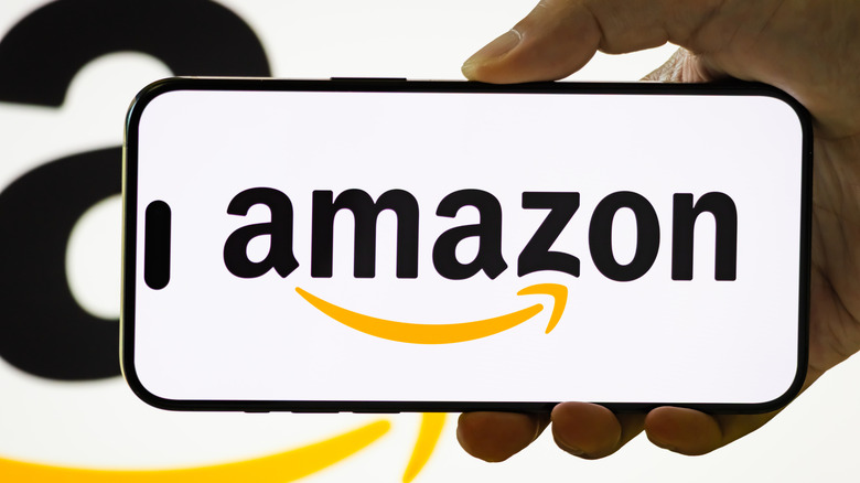Amazon logo on phone