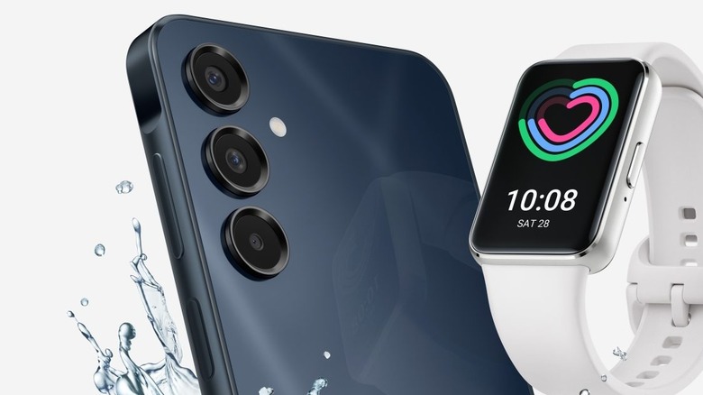 Samsung Galaxy A16 with Samsung smartwatch