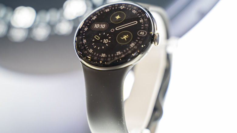 The Google Pixel Watch 4 on display