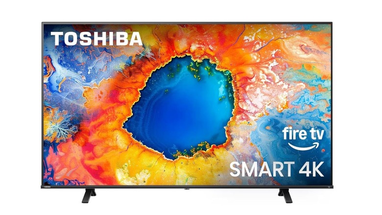 Toshiba 65C350NU 65-inch smart Fire TV product image with white background.