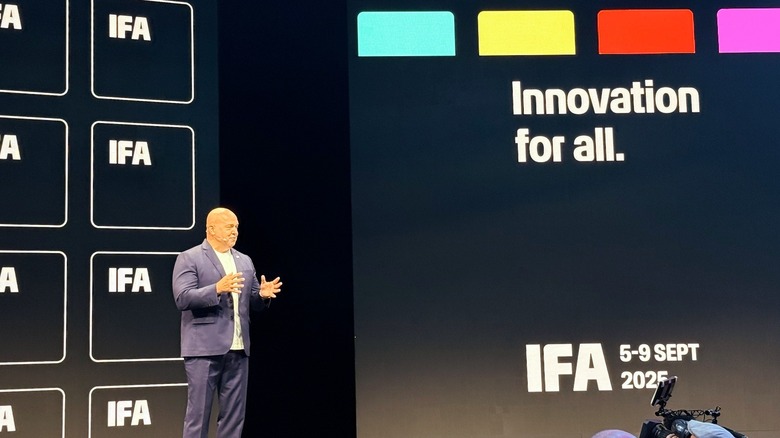 Leif Lindner, CEO of IFA, during IFA'S 2025 opening ceremony