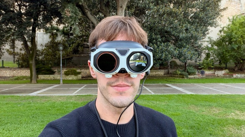 Antigravity's Visual Goggles displaying what the drone sees