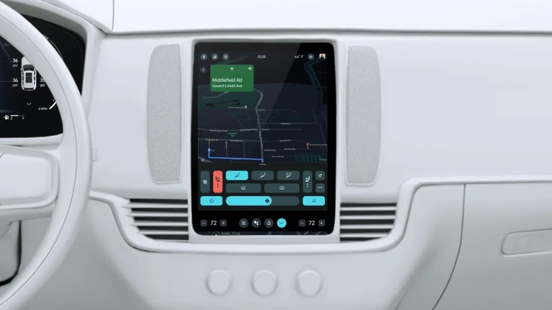 Android Automotive OS running on a car's infotainment system