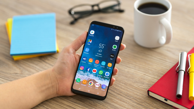 samsung smartphone running Android