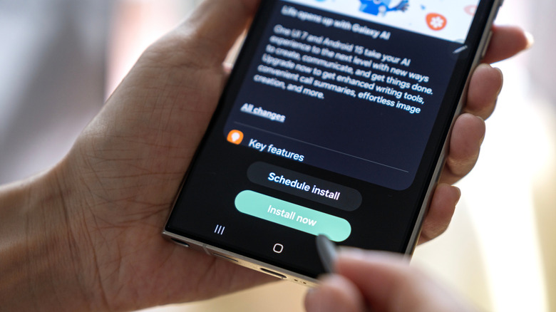 Install software update on Android phone