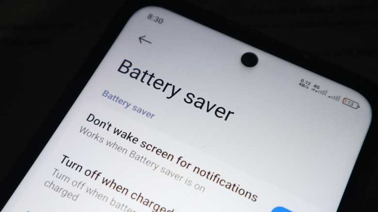 Battery Saver setting on Android phone