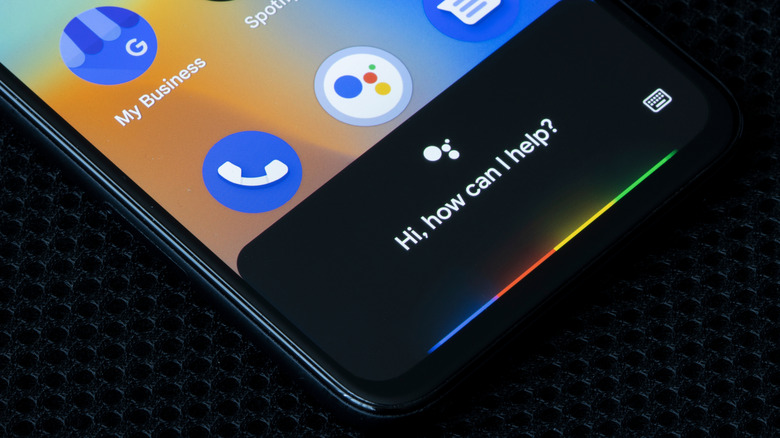 Google Assistant active on smartphone