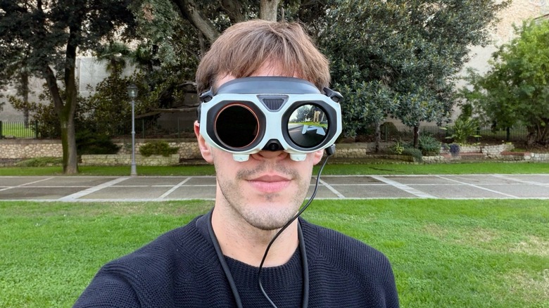 BGR reporter with Antigravity A1's Vision Goggles