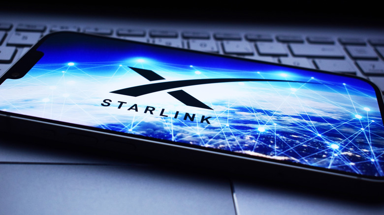 Starlink logo on an iPhone