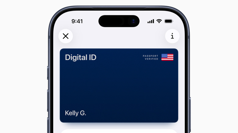 Digital ID in the Wallet app on an iPhone display