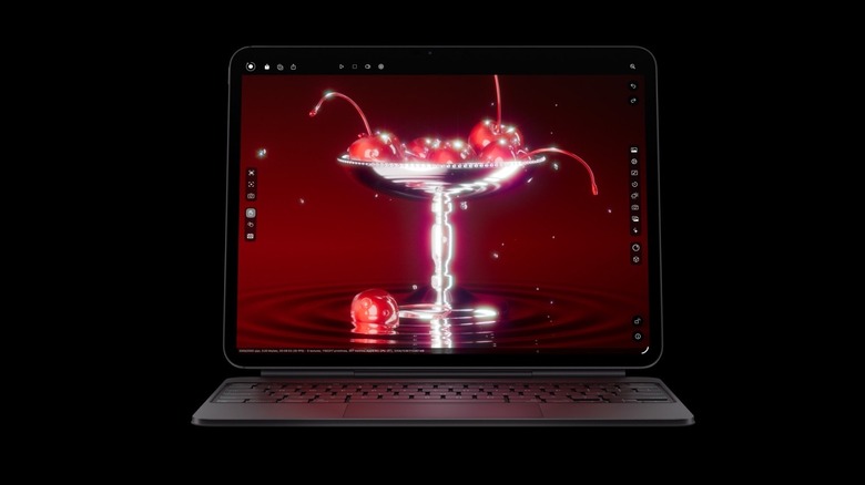 The new M5 iPad Pro displaying an editor app