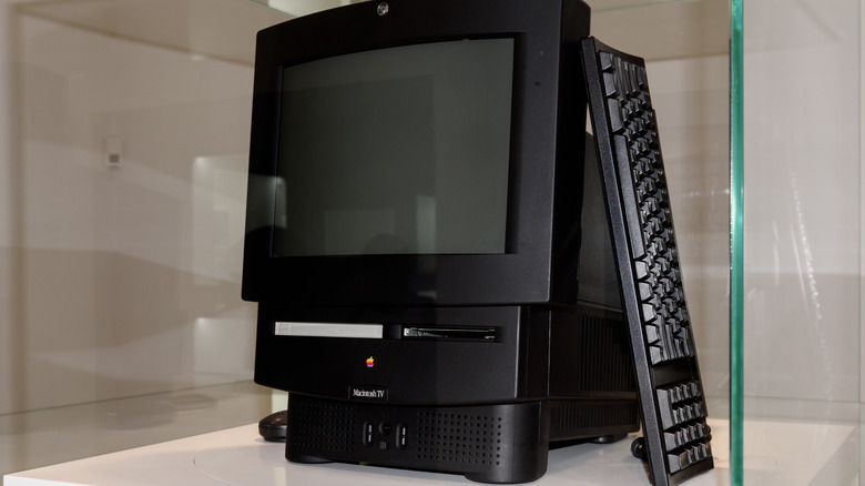 The Macintosh TV computer inside Apple museum in Prague
