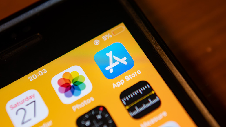 An image of an iPhone showing the App Store