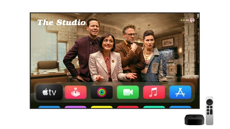 Apple TV 4K running the new tvOS 26 update