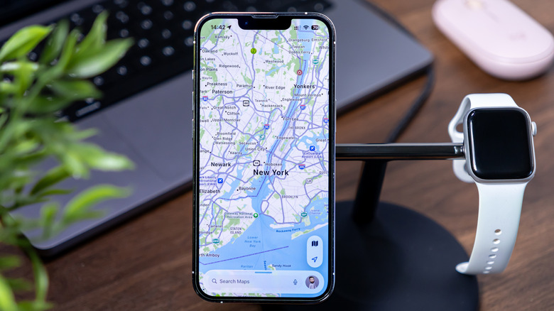 Apple Maps running on an iPhone.