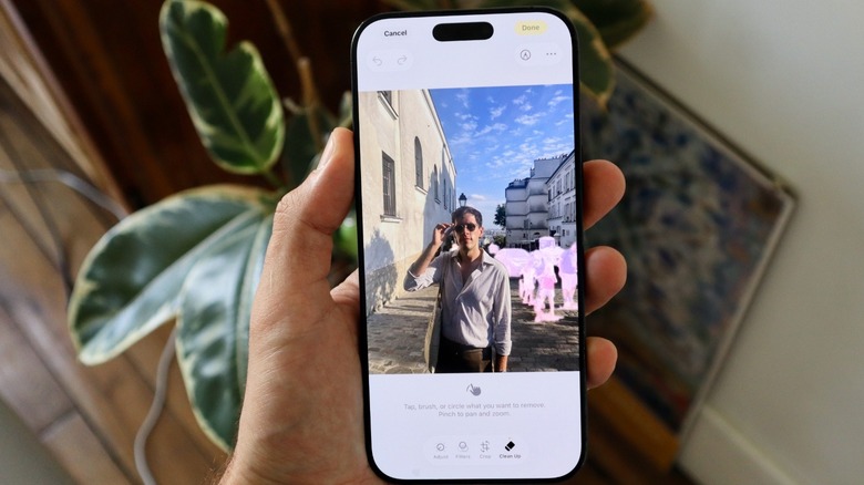 Apple Intelligence tool Clean Up on iPhone