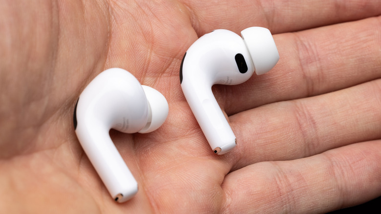 AirPods Pro in the palm of somebody's hand