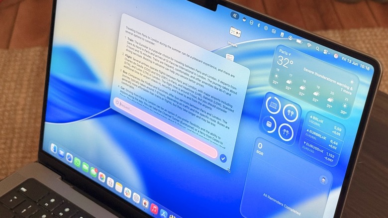 Apple Intelligence chatbot in macOS Tahoe