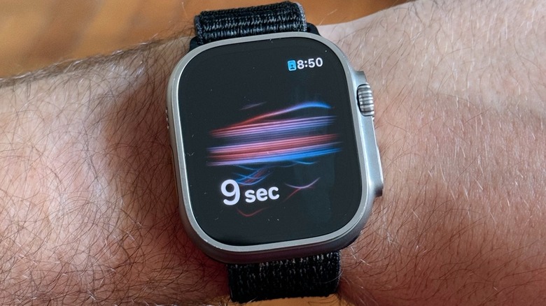 Apple Watch Ultra 2 with blood oxygen feature on