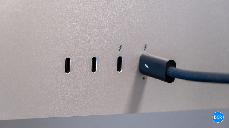 Ports on the Apple Studio Display XDR