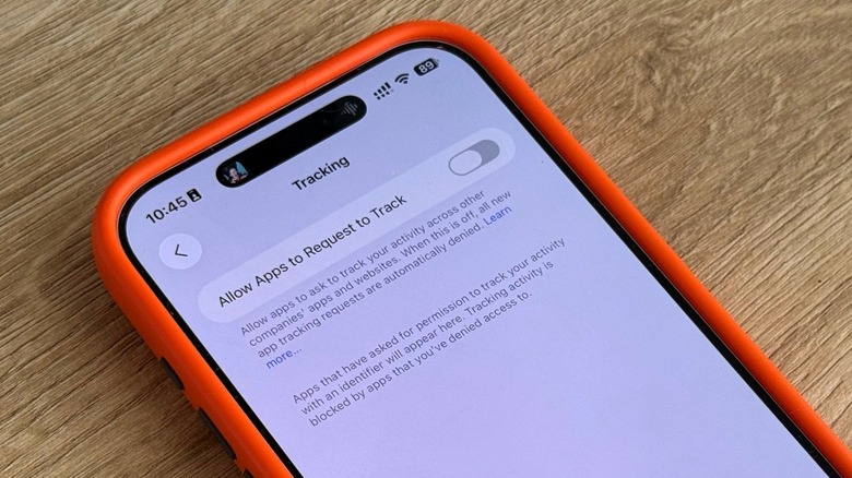 Apple's App Tracking Transparency settings in iOS 26