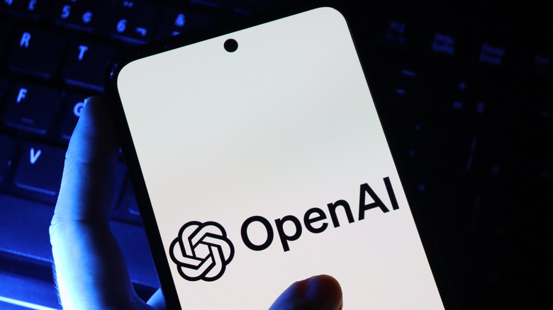 Open AI logo on a smartphone