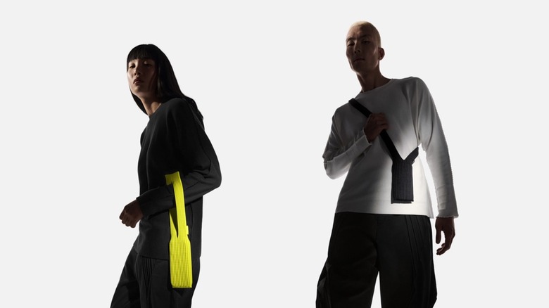 a woman and a man wearing the iPhone Pocket