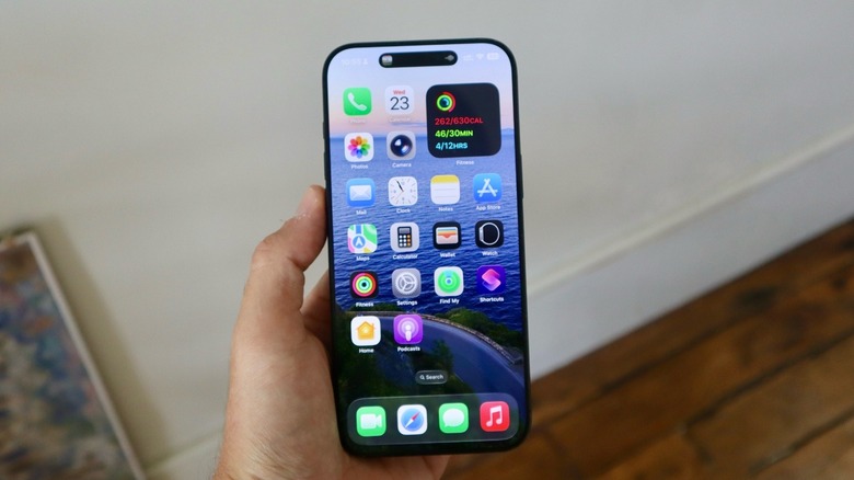 iOS 26's new Home Screen with updated Liquid Glass icons