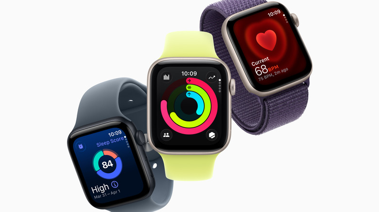 multiple Apple Watch SE 3 models next to each other