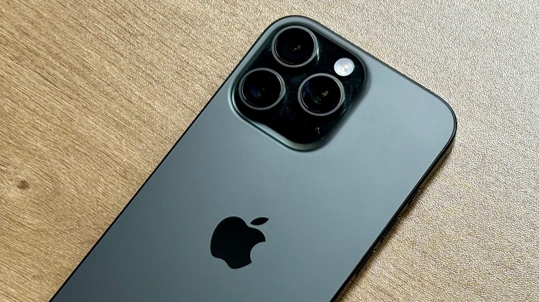Close-up shot of the back of an iPhone 16 Pro Max