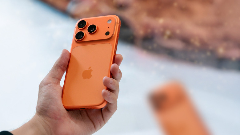 The iPhone 17 Pro in hand.