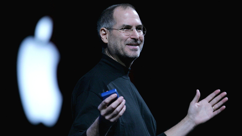 Steve Jobs during an Apple keynote