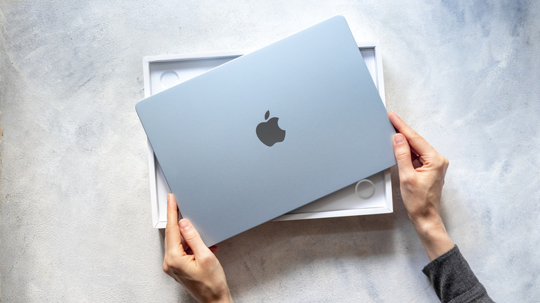 Unboxing the M4 MacBook Air.