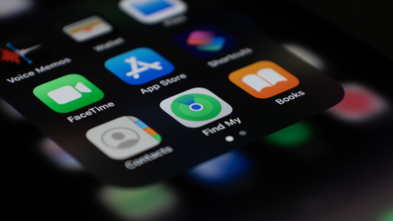 Find My app on the iPhone home screen