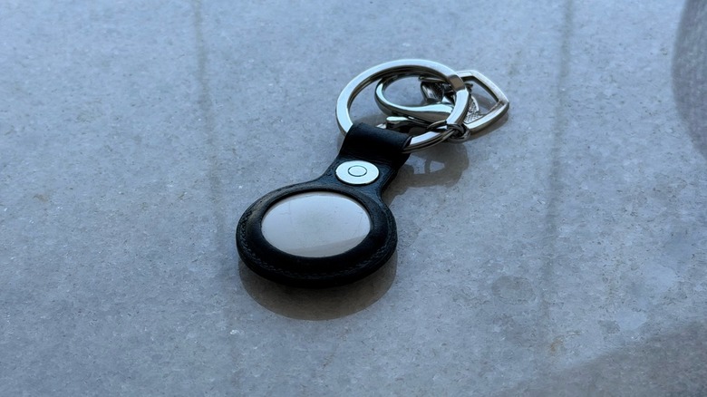 Apple's AirTag on a desk