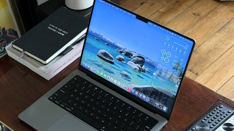 A MacBook Pro running macOS Tahoe