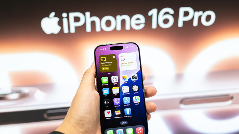 The iPhone 16 Pro's Dynamic Island design.