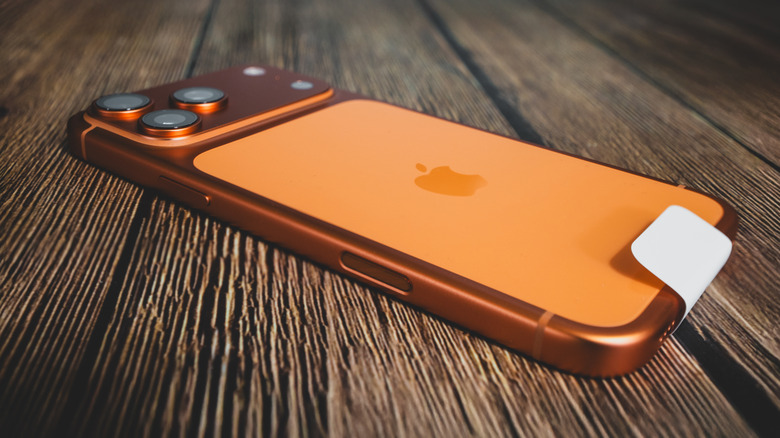 An iPhone 17 Pro Max on a tabletop