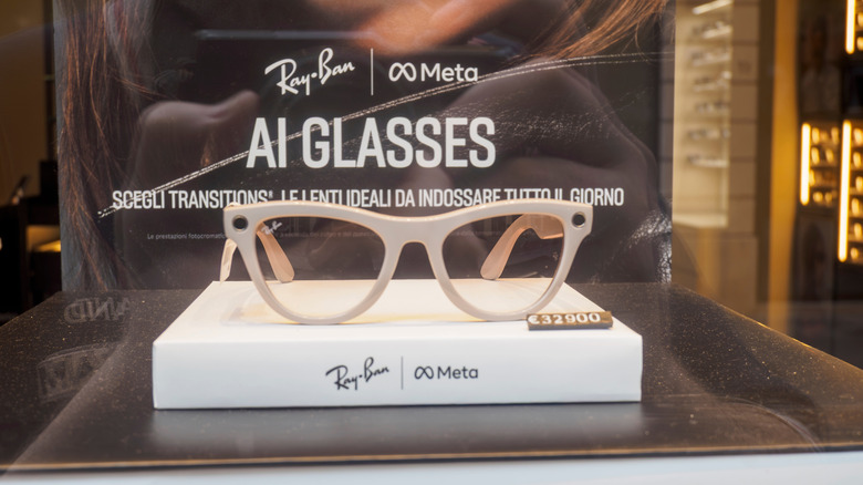 Ray-Ban Meta smart glasses on display