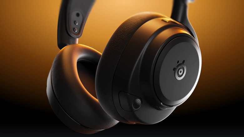 Arctis Nova Pro Omni headphones being lit from behind