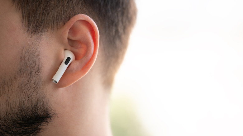 A man wearing AirPods