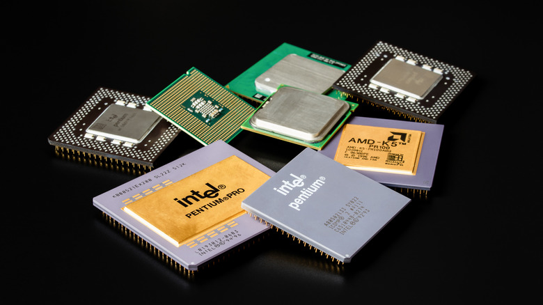 Various retro Intel processors