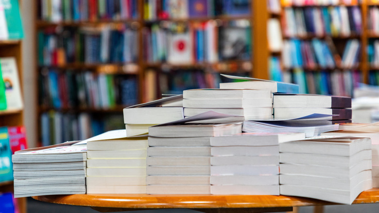 books at a local library