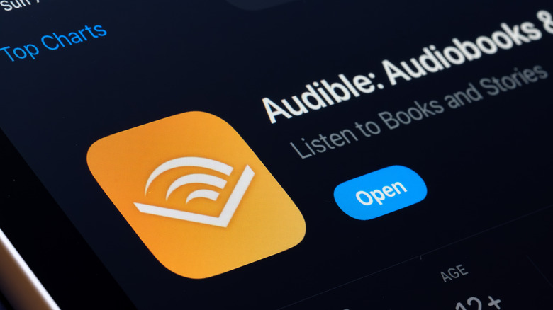 the Audible app on a phone