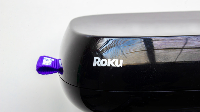 The side of a Roku streaming device.