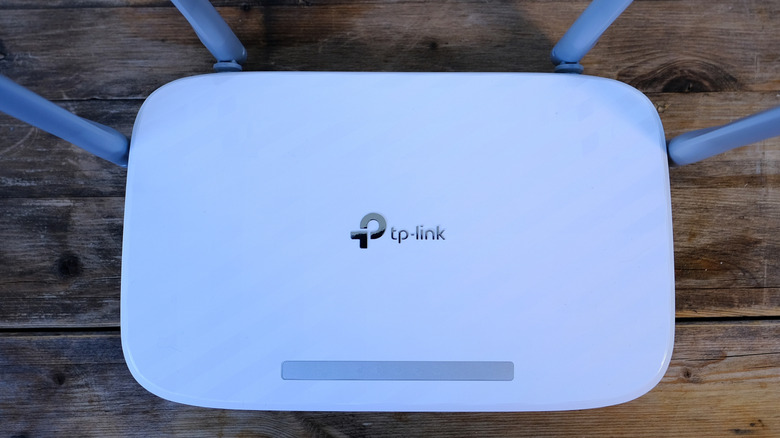 TP-Link router on a table