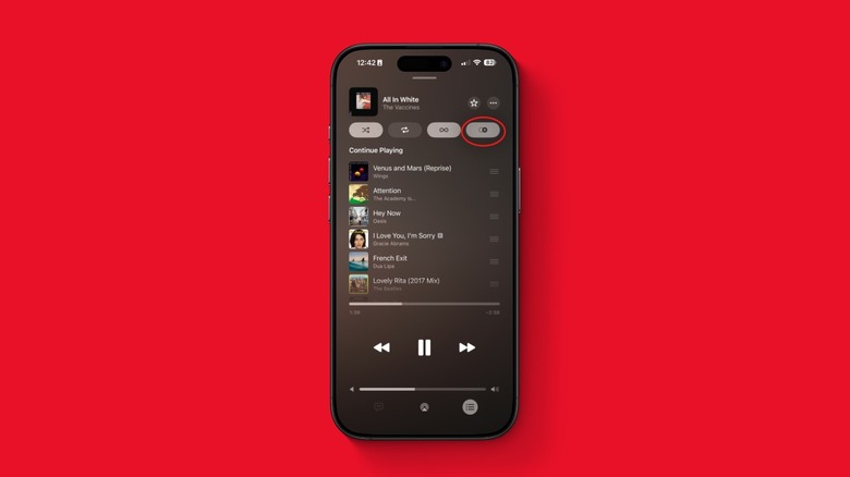 Here's the AutoMix toggle on Apple Music