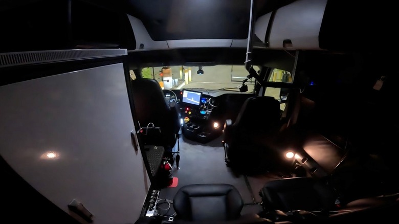 Inside the bot auto truck.