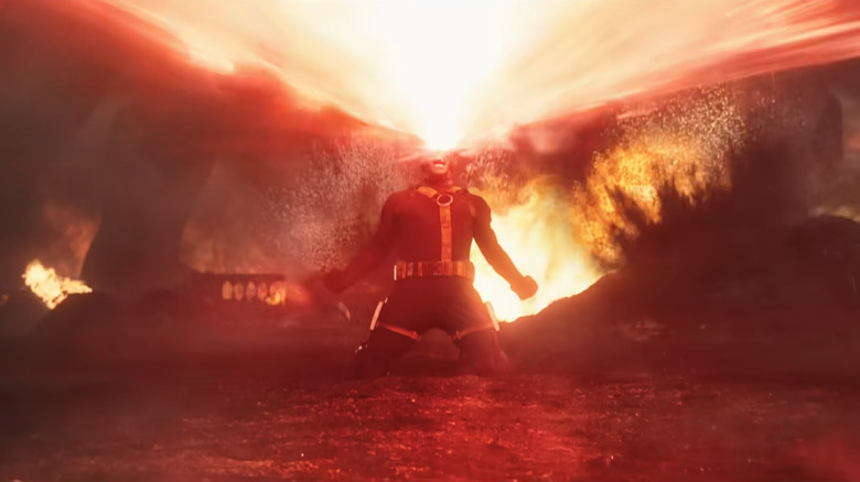 Cyclops shooting a massive blast out of his eyes
