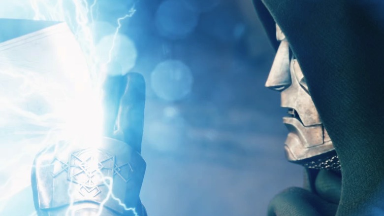 Doctor Doom stopping Thor's charge in the first 